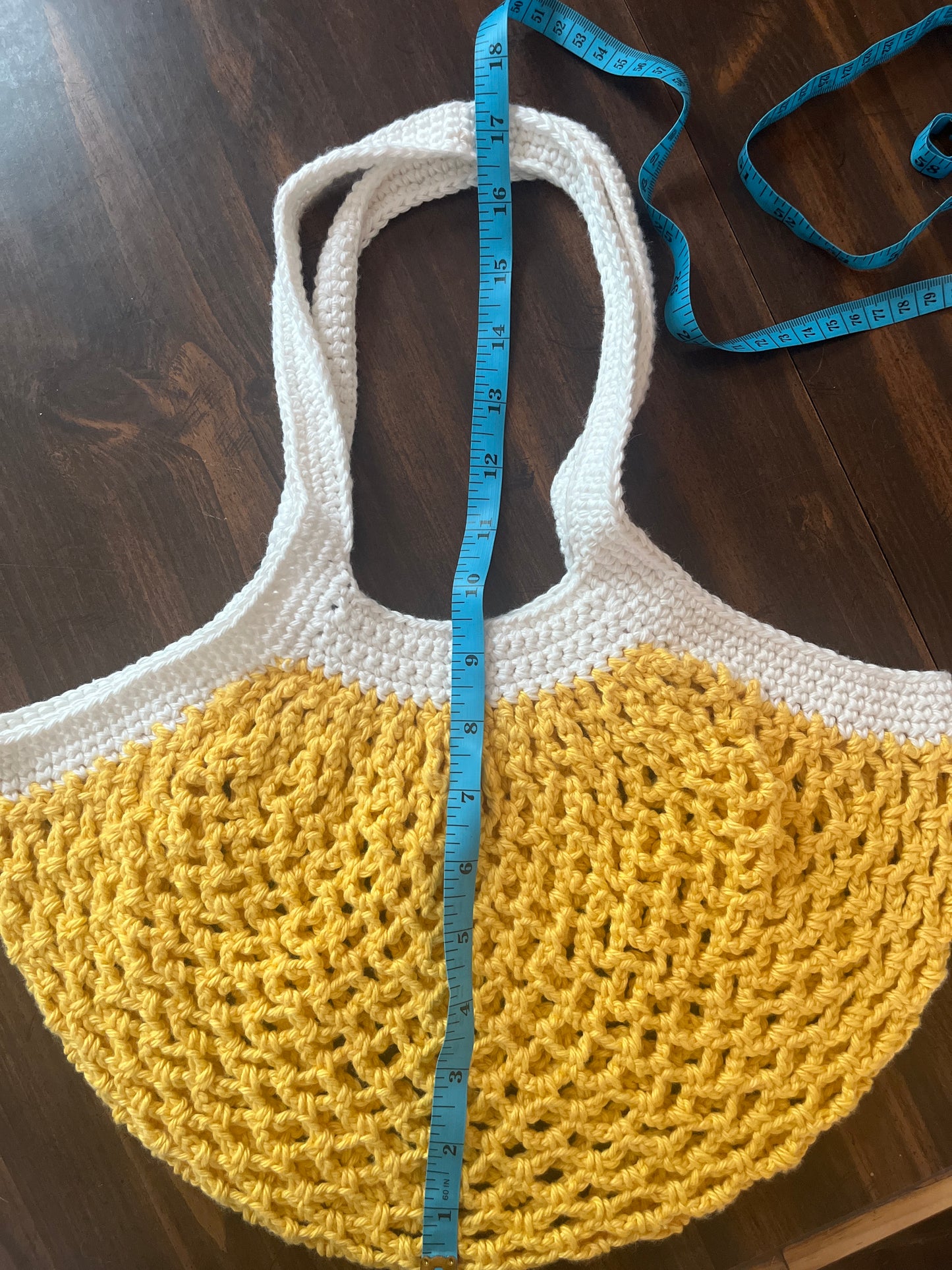 Yellow Mesh Market Bag