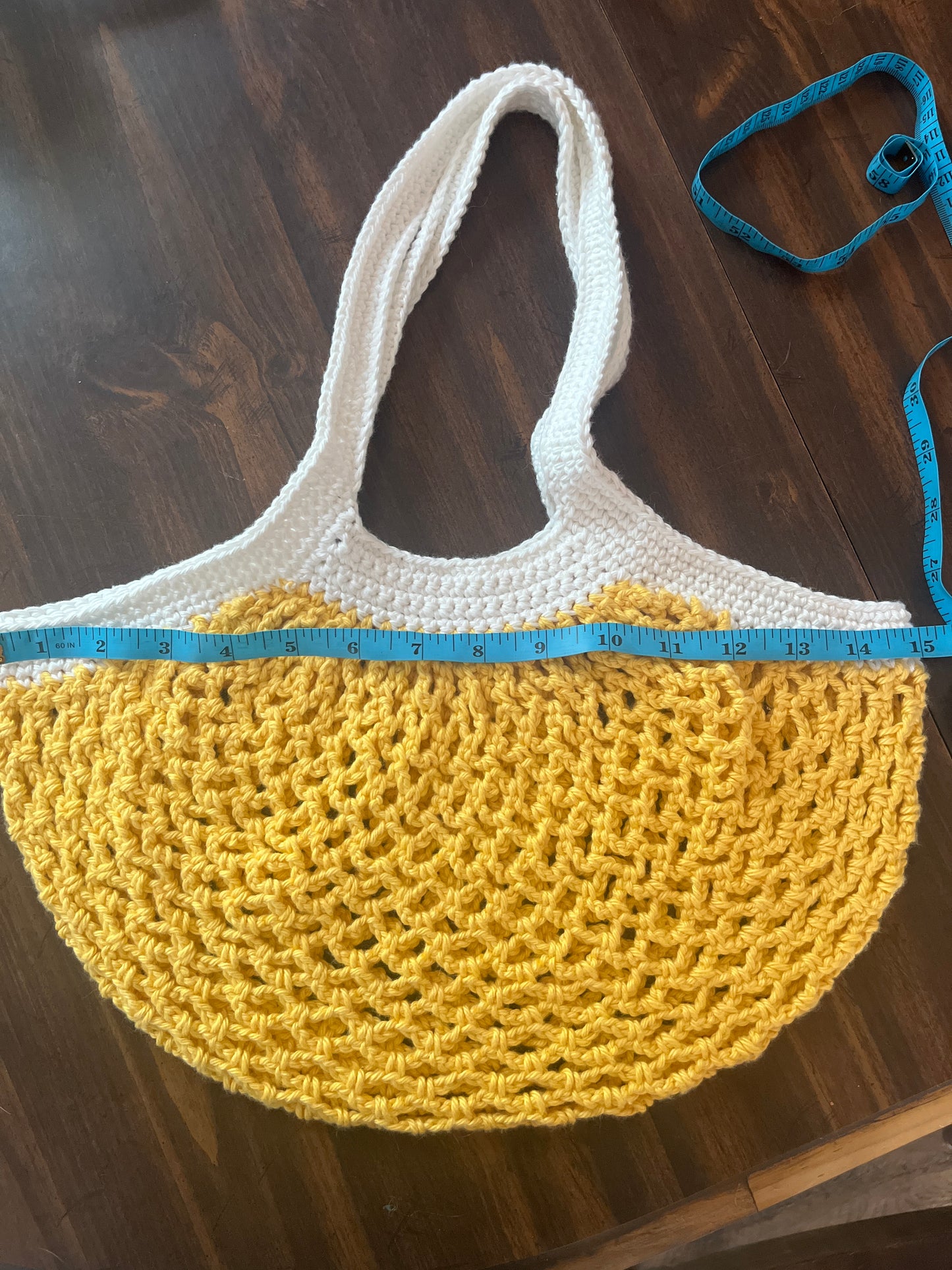 Yellow Mesh Market Bag