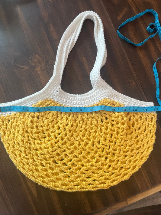Yellow Mesh Market Bag
